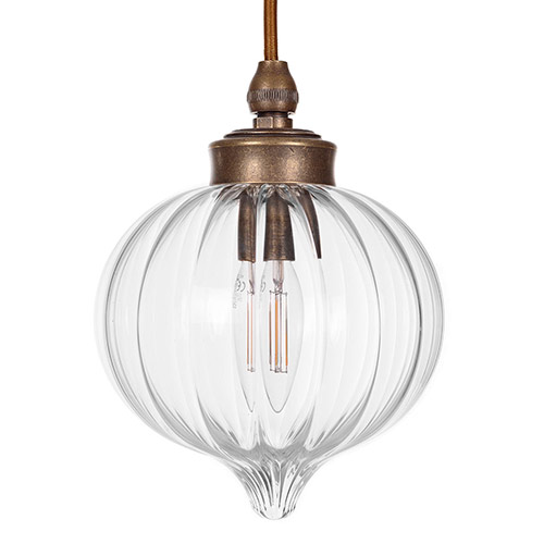 Mia Bathroom Pendant Light in Antiqued Brass