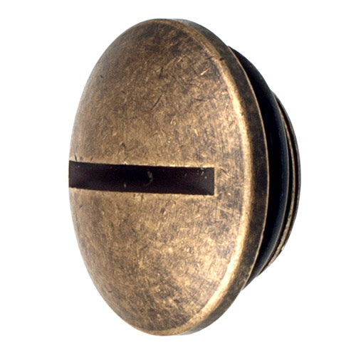 20mm Conduit Blanking Cap in Antiqued Brass 