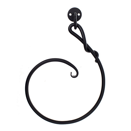 Hatton Towel Ring in Matt Black