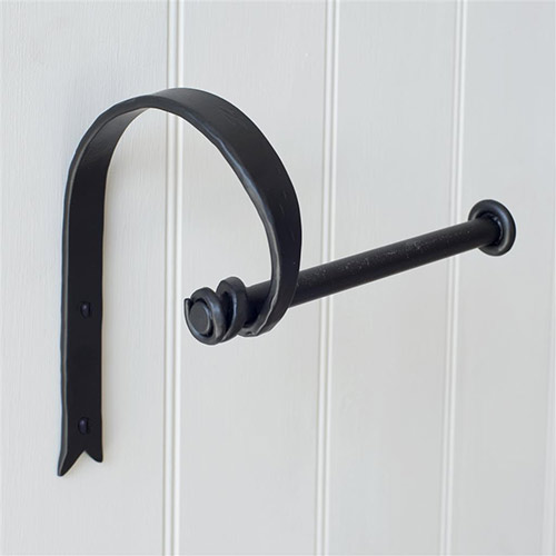 Hatton Loo Roll Holder in Matt Black