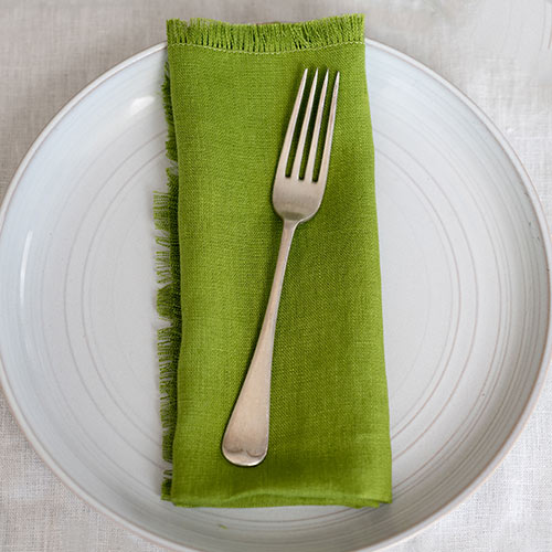 Set of 2 Napkins in Green Waterford Linen
