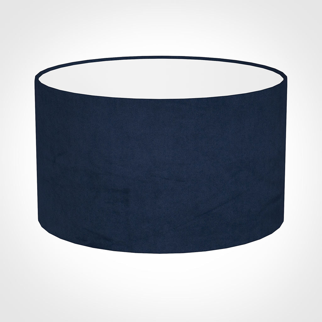 40cm Wide Cylinder Shade in Navy Blue Hunstanton Velvet