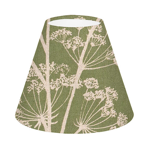 Empire Candle Clip Shade in Hedge Green Cow Parsley 