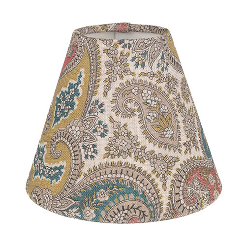 Empire Candle Clip Shade in Red And Teal Norwood