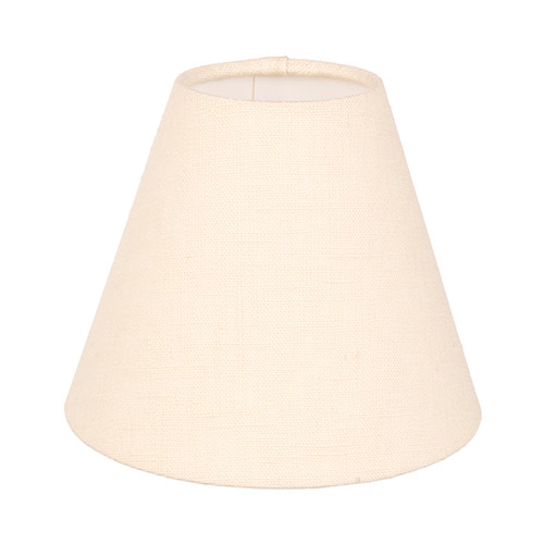 Empire Candle Clip Shade in Cream Waterford Linen