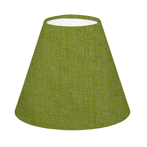 Empire Candle Clip Shade in Green Waterford Linen