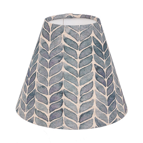 Empire Candle Clip Shade in Indigo Watercolour Leaf