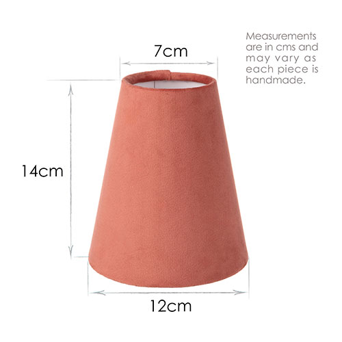 French Cone Candle Clip Shade in Burnt Orange Hunstanton Velvet