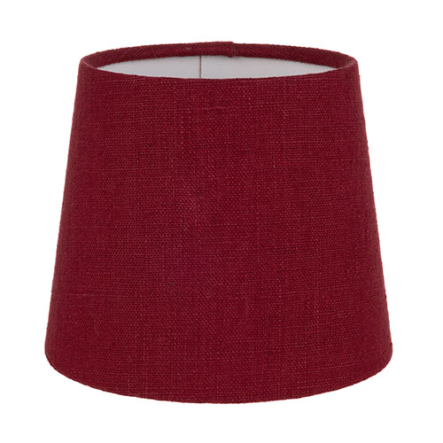 French Drum Candle Clip Shade in Deep Red Waterford Linen