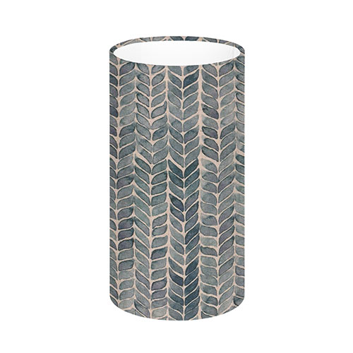 13cm Narrow Cylinder in Indigo Watercolour Leaf