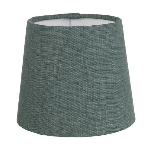 French Drum Candle Clip Shade in Teal Waterford Linen