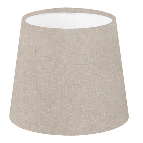 French Drum Candle Clip Shade in Limestone Waterford Linen