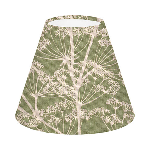 15cm Empire Shade in Hedge Green Cow Parsley 