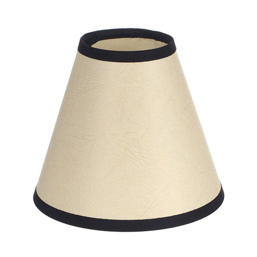 15cm Empire Shade in Parchment with Black Trim