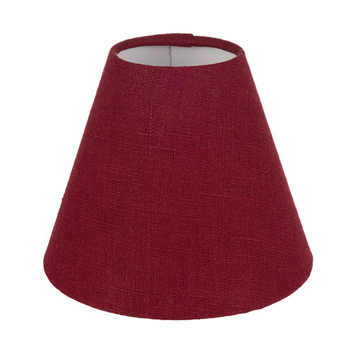 15cm Empire Shade in Deep Red Waterford Linen