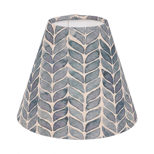 15cm Pendant Empire Shade in Indigo Watercolour Leaf 