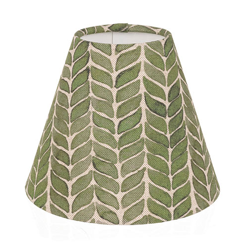 15cm Pendant Empire Shade in Rich Green Watercolour Leaf