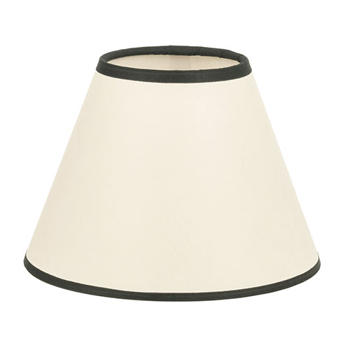 20cm Empire Shade in Parchment with Black Trim