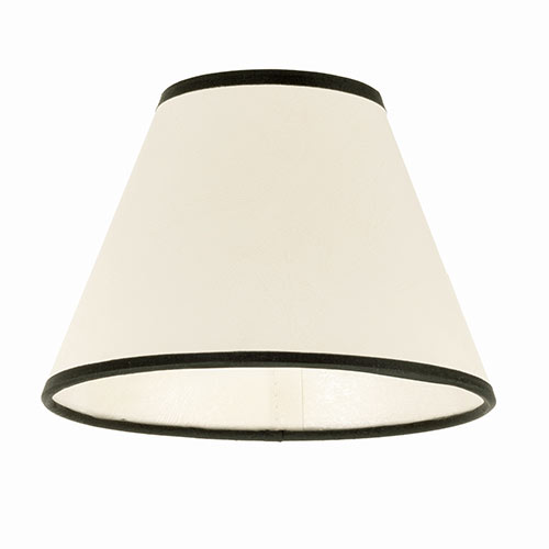 20cm Pendant Empire Shade in Parchment with Black Trim