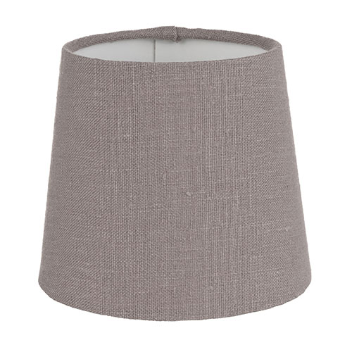 13cm French Drum Shade in Mouse Waterford Linen