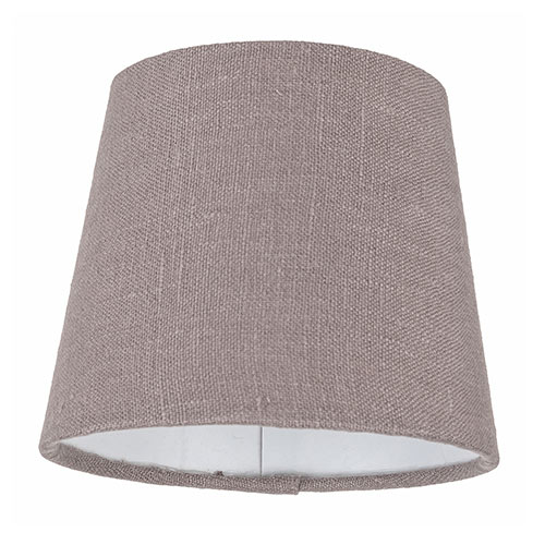 13cm Pendant French Drum Shade in Mouse Waterford Linen