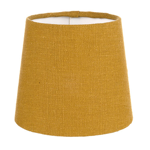 13cm French Drum Shade in Ochre Waterford Linen