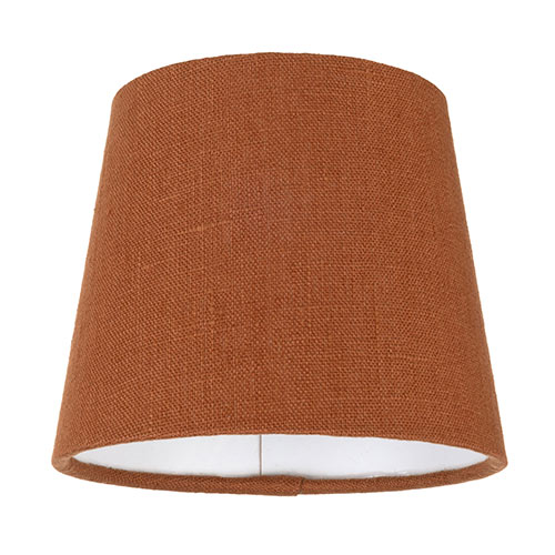 13cm Pendant French Drum Shade in Paprika Waterford Linen