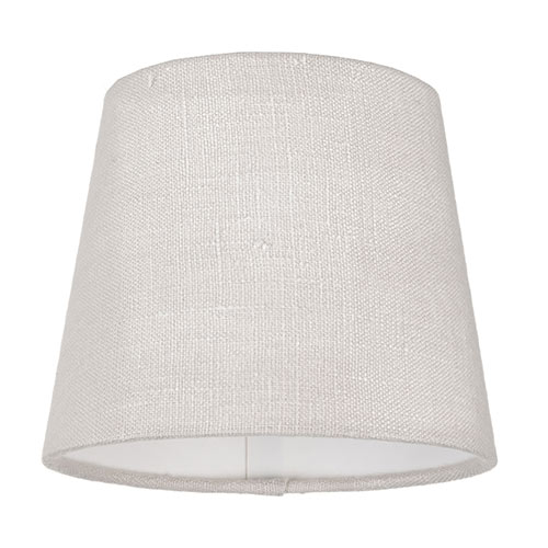 13cm Pendant French Drum Shade in Soft Grey Waterford Linen
