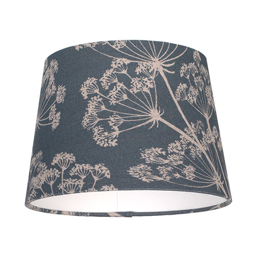 20cm Pendant Medium French Drum in Indigo Cow Parsley
