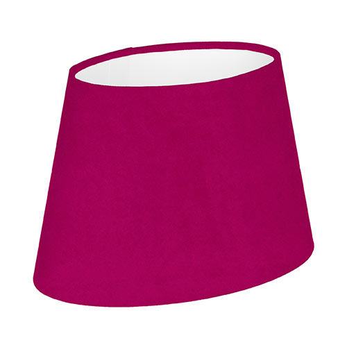 20cm Sloped Oval Shade in Raspberry Hunstanton Velvet