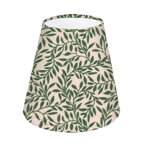 Tapered Candle Clip Shade in Rich Green Spring Leaf