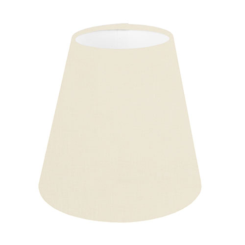 Tapered Candle Clip Shade in Cream Waterford Linen