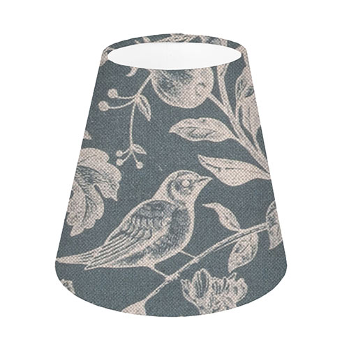 Tapered Candle Clip Shade in Indigo Woodland