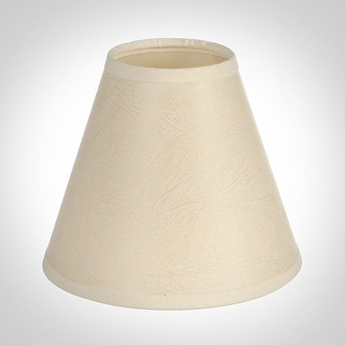 Bathroom Candle Shade in Parchment with Cream Trim