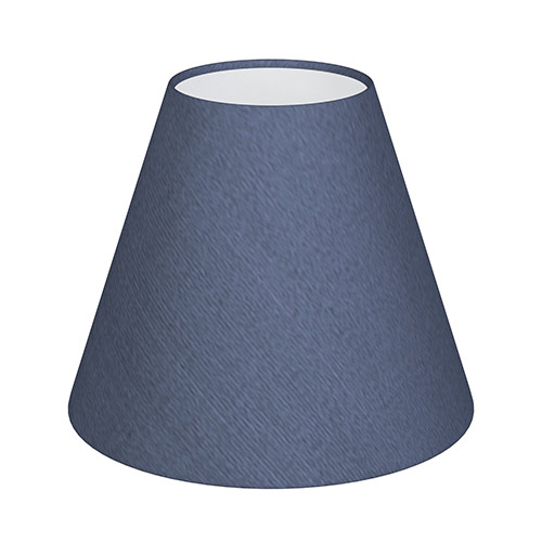 Candle Shade in Blue Faux Silk