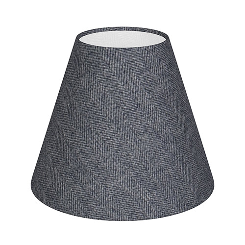 Candle Shade in Granite Herringbone Lovat Tweed