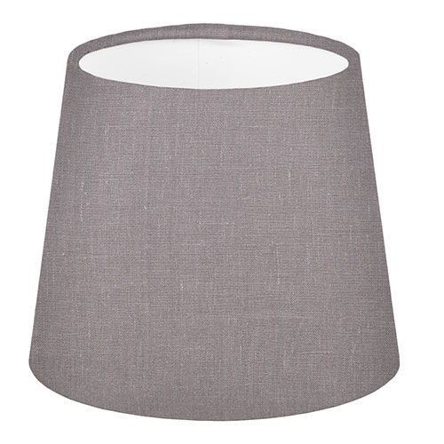 French Drum Candle Clip Shade in Mouse Waterford Linen