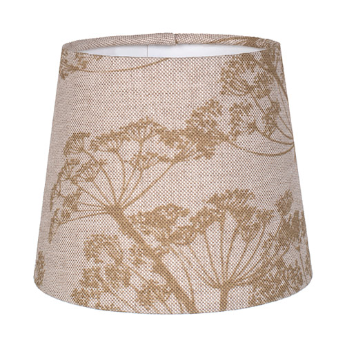 French Drum Candle Clip Shade in Gold Cow Parsley, Reversed