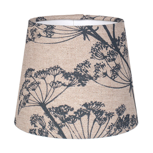 French Drum Candle Shade in Indigo Cow Parsley, Reversed 