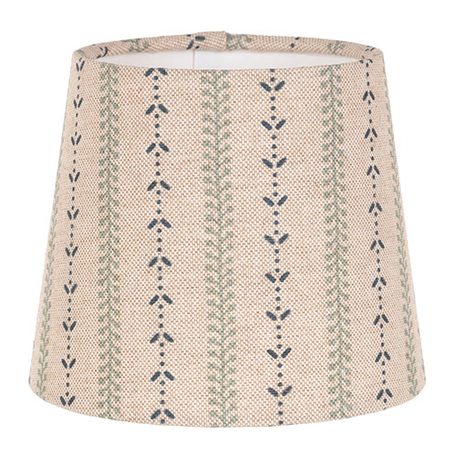 French Drum Candle Clip Shade in Indigo Cottage Stripe
