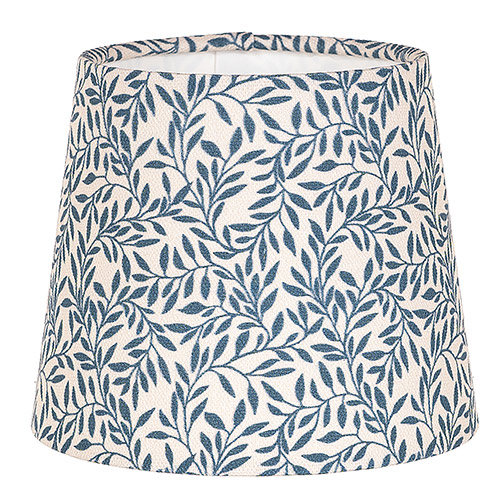 French Drum Candle Clip Shade in Indigo Spring Leaf