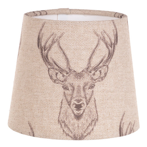 French Drum Candle Clip Shade in Natural Stag