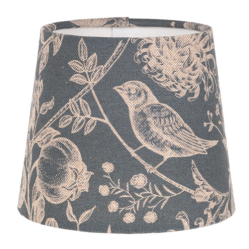 French Drum Candle Clip Shade in Indigo Woodland