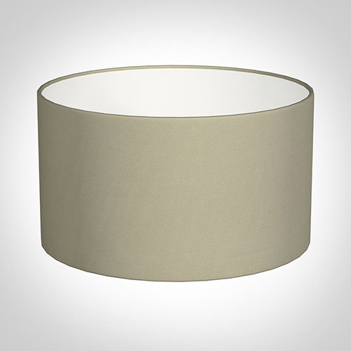 30cm Wide Cylinder Shade in Pale Smoke Satin