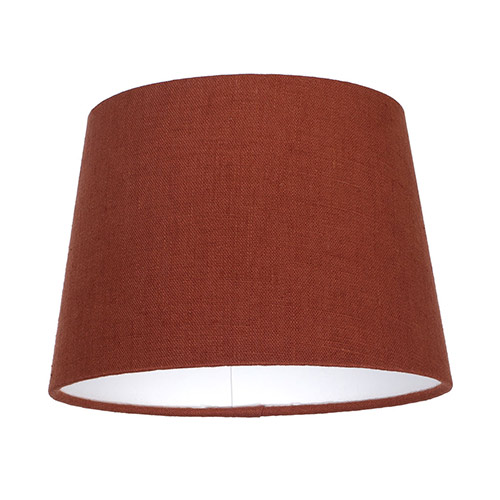 20cm Pendant Medium French Drum Shade in Paprika Waterford Linen