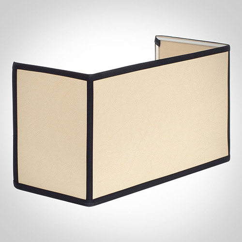 Hanbury Half Shade in Parchment with Black Trim