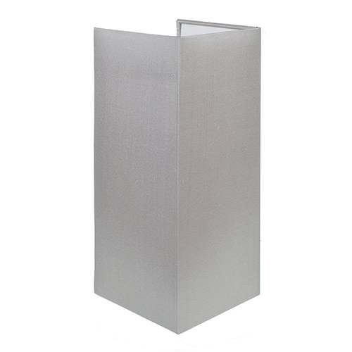 13cm Rectangular Lamarsh Shade in French Grey Silk