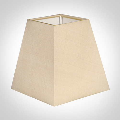 15cm Sloped Square Shade in Buttermilk Silk