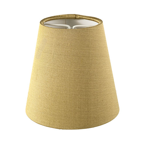 Tapered Candle Shade in Antique Gold Silk