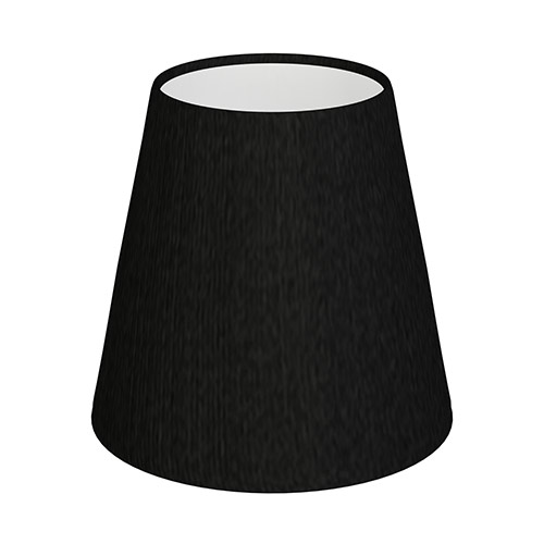 Tapered Candle Shade in Black Silk